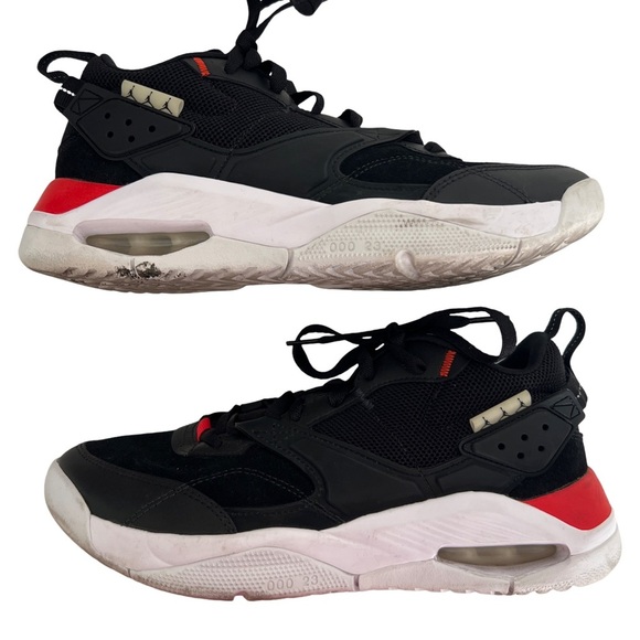 NIKE • Jordan Air Black & Red NFH 'Bred Sneakers Athletic Basketball Shoes - Picture 10 of 11